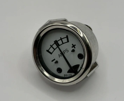 Ammeter white, metal case 