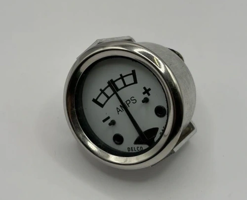 Ammeter white, metal case 