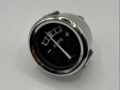 Ammeter black, metal case 