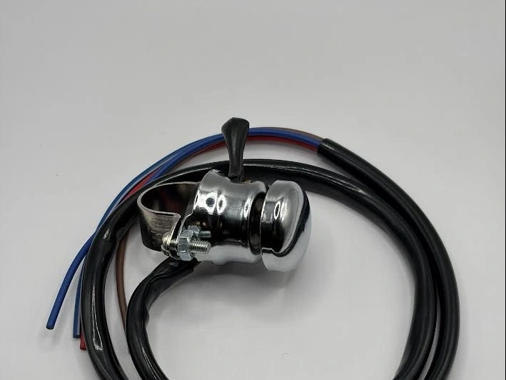 Light switch, large horn button, chrome