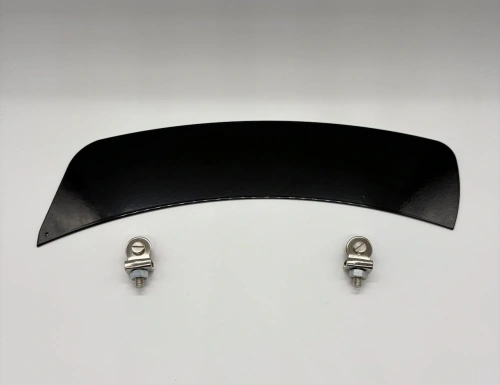 Front number plate, 2 mounting clips