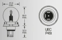 12 volt 45/40 watt P45T