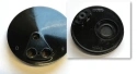 Dynamo end cover offset fixing hole