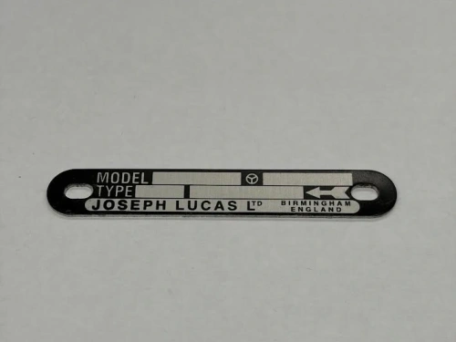 Nameplate 'anti clock'