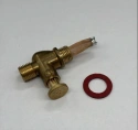 Fuel tap 1/4 x 1/4 brass plunger 