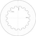 Clutch plate steel Burmann 04.0355