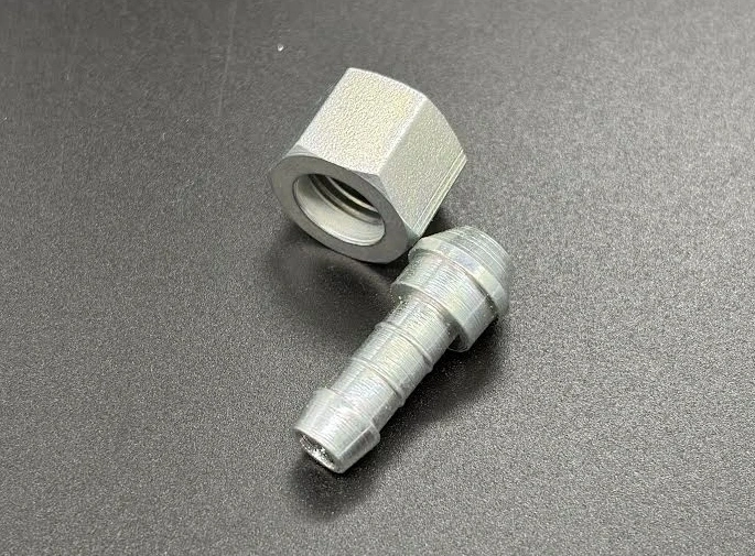 Union nut 7/16 & 1/4 spigot