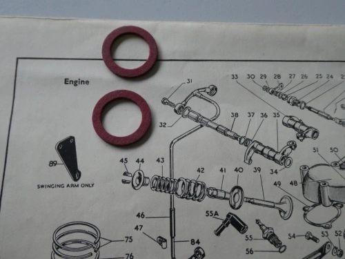Rocker feed oil pipe washer B31,B33,B34 (2)