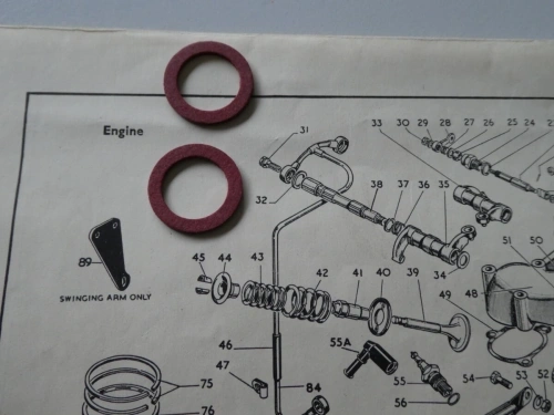 Rocker feed oil pipe washer B31,B33,B34 (2)