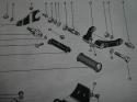 Footrest stud (left hand thread)